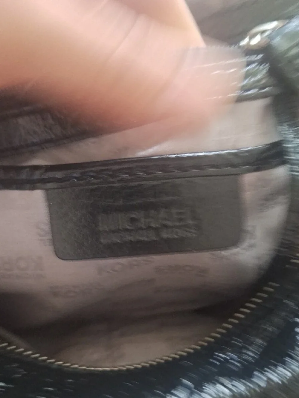 Michael Kors Black Patent Leather Shoulder Bag with Silver Hardware